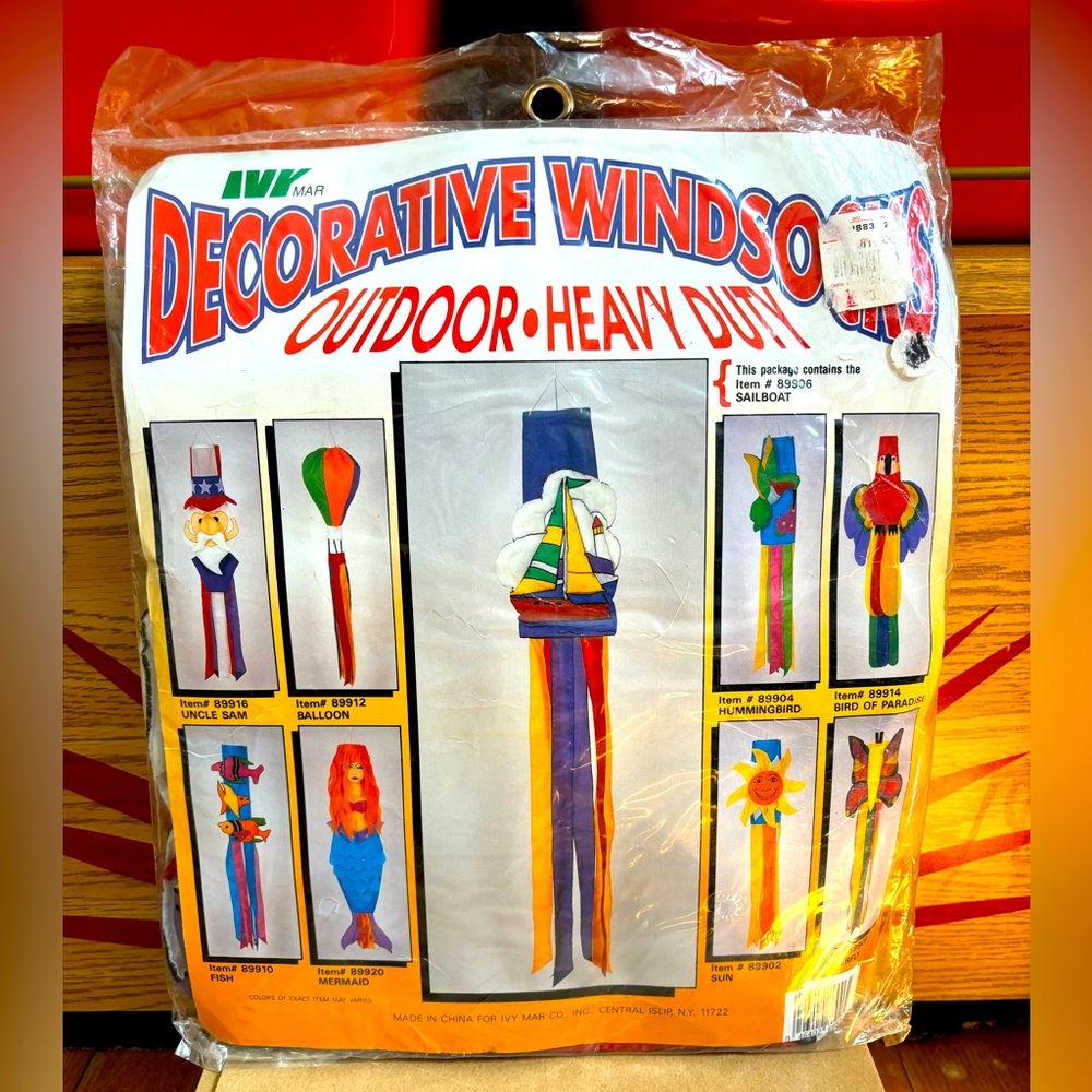 Vintage Sailboat Outdoor Heavy Duty Windsock